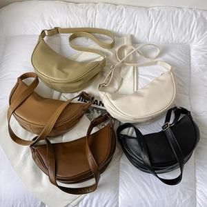 Today bag Nieuwe mode zachte leren schoudertassen voor dames, brede dames halve maan portemonnee en handtassen