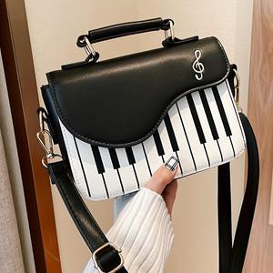 Today bag Piano Gitaar Muzieknoten Handtas Creatieve PU Leren Tote Bag Trendy Crossbody Tas Voor Vrouwen Meisjes