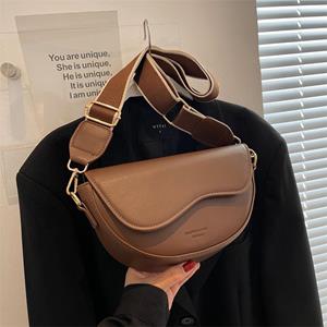 Today bag Mode Kleine PU Lederen Zadel Okseltassen voor Vrouwen Vintage Designer Schoudertas Crossbody Tas Kleine Flap Purse Handtassen