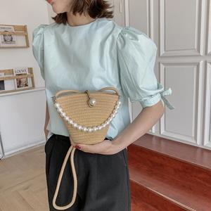 Today bag Mode Geweven Stro Tas Handgemaakte Rotan Crossbody Handtassen Brei Zomer Strand Kleine Portemonnee Vrouwen Schouder Messenger Tassen Portemonnee