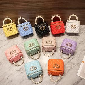 VantaGoods 2023 Fashion Diamond Mini Bucket Jelly Bag met dubbele hartversiering - Schoudertas voor dames paars