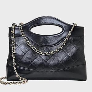 VantaGoods 2024 Dames Mini Nano leren diamantketting schoudertas zwart