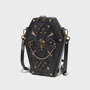 VantaGoods TEMU European & American Punk Skull Crossbody Bag - Retro Motorfiets Dames Schoudertas FBG249BK
