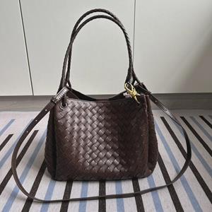 VantaGoods 2024 Herfst/Winter Dames Echt Leren Geweven Parachute Handtas - Schouder/Crossbody 30*26*20cm
