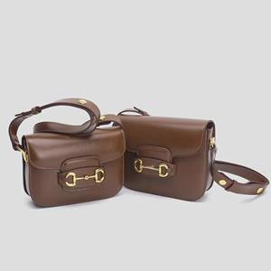 StrideBox Women's Genuine Leather Crossbody Saddle Bag - Niche Design, High-End Simple Shoulder Bag Small: 19cm*14cm*6cm