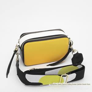 VantaGoods Retro palmprint contrasterende kleuren cameratas met brede band