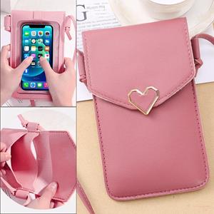 VantaGoods Trendy transparante touchscreen crossbody portemonnee voor vrouwen en studenten lichtblauwe kleur