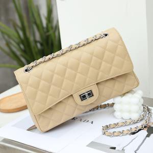 VantaGoods Dames 2025 Nieuwe Stijl Echte Lederen Caviar Diamond Chain Tas - Retro, Veelzijdige Oksel- & Koerierstas 26cm x 8cm x 15cm