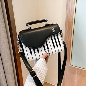 MOJOTO Koreaanse Piano Design Dames Schoudertassen PU Lederen Messenger Bag Handtas Mode Corssbody Bag Pocket Portemonnee Pakket zwart