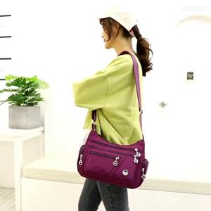 Your favorite bag Vrouwen Waterdichte Tas Nylon Schoudertas Crossbody Tas Casual Handtassen rozerode kleur