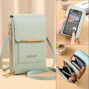 XYNN Vrouwen Crossbody Schoudertassen Portefeuilles Touchscreen Mobiele Telefoon Portemonnee Zachte lederen band Handtas voor Vrouwelijke Luxe Messenger Bags