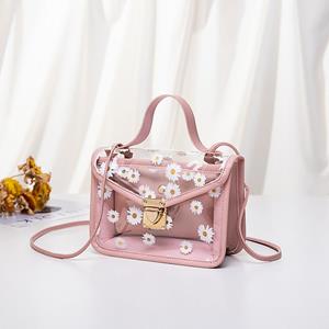 Warm clothes family Daisy Single Schoudertas Mode Dames Tas Transparante Jelly Bag Handtas groen