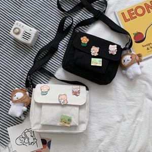 The Red Sun Crossbodytassen Dames Canvas Flap-bag Kawaii Harajuku All-match Studenten Casual Vrouwelijke Handtassen Koreaans Ulzzang Dagelijks Chic Mode