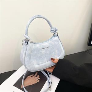 Fancy Lady Retro Handtas Vrouwen 2024 Lente Nieuwe Modeketen Onderarmtas Gradiënt Schoudertas Crossbody Tas one size blauw