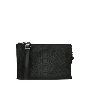 LouLou Essentiels 04Clutch Bag Sugar Snake Black