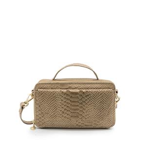 Mōsz MŌSZ Naomi Crossbody Plain Jungle Taupe Shiny Light Gold