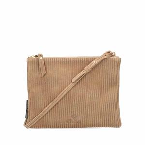 Fred de la Bretonière Fred de La Bretoniere Crossbody Printed Suede Beige