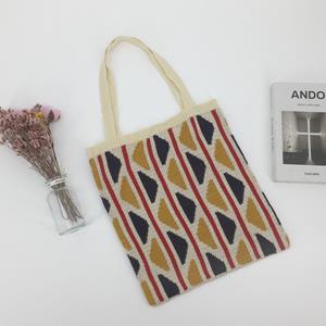 Sports Trend Bag Damestas Mode met literaire en retrostijl Enkele schoudertas voor meisjes met grote capaciteit Breitas met etnisch patroon One Size wit