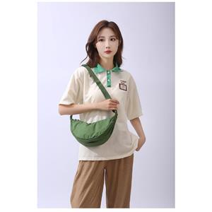 Sports Trend Bag Dumpling Bag Crossbody Tas Lichtgewicht kleine tas Nylon doek met katoenen stoffen tas Schoudertas one size zwart