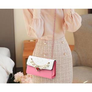 Sports Trend Bag Damestas met één schouder, kleine vierkante studententas, mode, veelzijdige crossbody draagbare kettingtas one size zwart