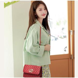 Sports Trend Bag Veelzijdige damestas met lingge-ketting, kleine geurige wind, één schouder crossbody, kleine vierkante tas one size rood