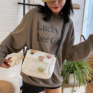 Sports Trend Bag Mooie canvas kleine tassen dames nieuw Japans systeem Harajuku schuine tas met studenten meisjes enkele schoudertas 4