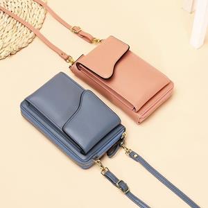Sports Trend Bag Damestas Creatieve mode Enkele schoudertas Crossbodytas Grote capaciteit Lange damestas Effen kleur Mobiele telefoontas One Size roze