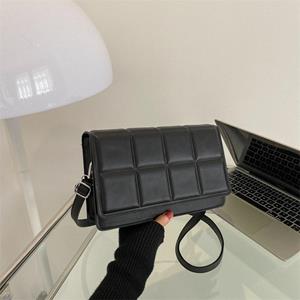 Sports Trend Bag Retro en modieuze ruitpatroon crossbody kleine vierkante tas met eenvoudige textuur schoudertas one size ivoor
