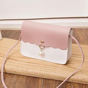 Tas voor mobiele telefoon Eenvoudige damestas Crossbodytas met één schouder Casual kleine vierkante tas Kleine tas in contrastkleur one size zwart