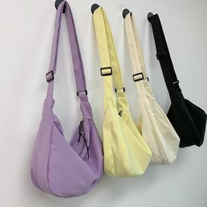 Sports Trend Bag Dames canvas tas studenten Japans systeem Harajuku eenvoudige wafelcheck literaire enkele schouder effen kleur crossbody tas knoedelzak