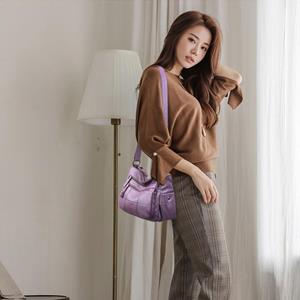 Sports Trend Bag Mode Dames Schoudertas Zachte PU Tas Moeder Tas Casual Skew Tas Crossbody tas One Size bruin