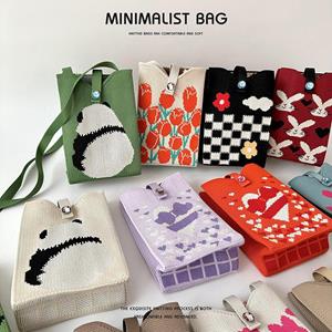 Sports Trend Bag Leuke Zwart-witte Panda Mini Mobiele Telefoon Tas Vrouwelijke Koreaanse Versie Mode Enkele Schouder Crossbody Tas Portemonnee One Size