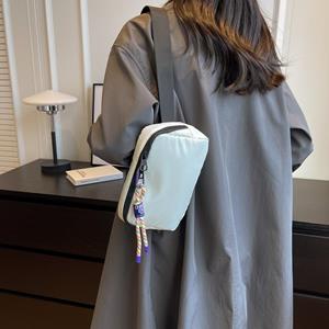 Sports Trend Bag Sportborsttas Schoudertas Crossbodytas voor mobiele telefoon voor dames Heuptasje Mini-modetas One Size wit