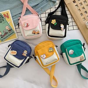Sports Trend Bag Student schattige crossbody tas vrouwelijke Koreaanse versie campus student casual crossbody tas geel