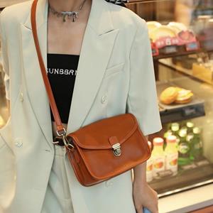 Sports Trend Bag Messenger Bag Grote Capaciteit Echt Leer Dames Tas Superieure Plantaardig Gelooid Toplaag Rundleer Crossbody Schoudertas koffie