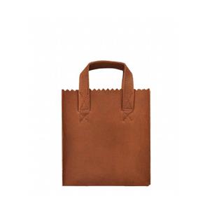 MYOMY  My Paper Bag Square Mini Hunter Cognac