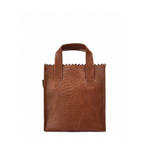 MYOMY  My Paper Bag Square Shopper Anaconda Brandy