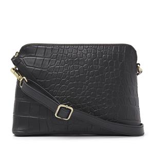 DR Amsterdam Laurel Croco Shoulderbag Black