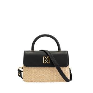 NIKKIE  Raffia Mini Shoulderbag Black