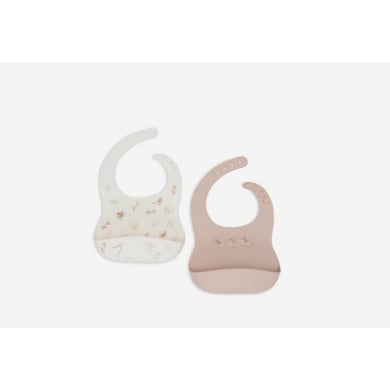 Jollein Slabbetje van silicone - Lovely Birds 2-pack
