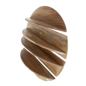 Giga Meubel  Wandschap - 4-Delig Rond - Hout - Naturel - Margosa