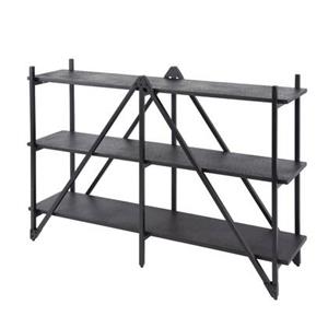 Giga Meubel  Wandrek - Metaal - 130x85cm - Zwart - Piega