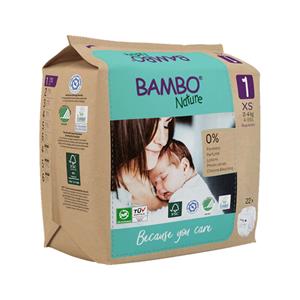 Bambo Nature 2x  Luiers Maat 1 (2-4 kg) 22 stuks