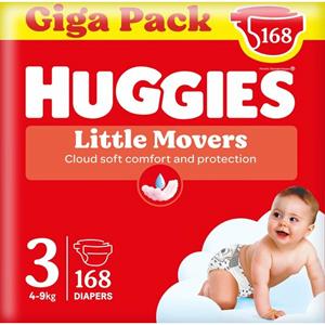 Huggies 3x  Little Movers Luiers Maat 3 (4 - 9 kg) 56 stuks