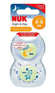NUK Night & Day Sut 0-6m - Blauw