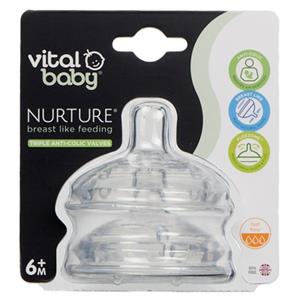 Vital Baby Nurture Fast Flow Flaskesutter - 2 STUKS