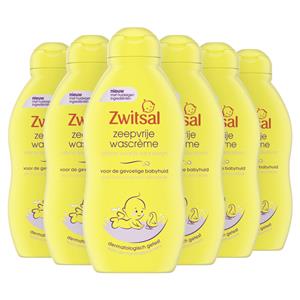 Zwitsal 6x  Zeepvrije Wascrème 200 ml