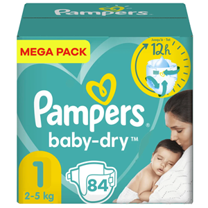 Pampers  Baby Dry - Maat 1 - Mega Pack - 84 luiers