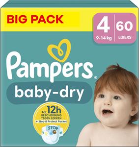 Pampers  Baby Dry - Maat 4 - Big Pack - 60 stuks - 9/14 KG