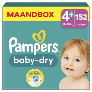 Pampers  Baby Dry - Maat 4+ - Maandbox - 152 stuks - 10/15 KG